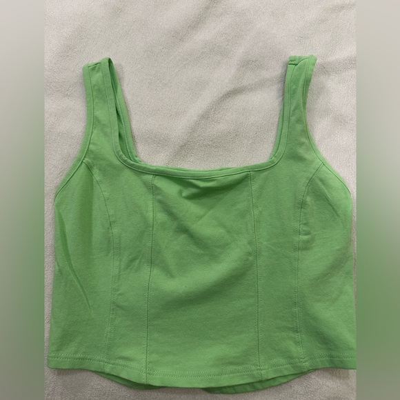 Topshop Green Bustier Crop Top - Picture 3 of 3